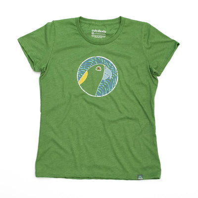 Amazon parrot tee in green color